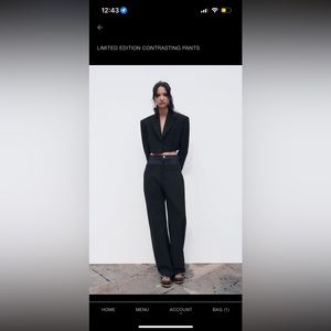 Zara Limited Edition Contrasting Pants size S